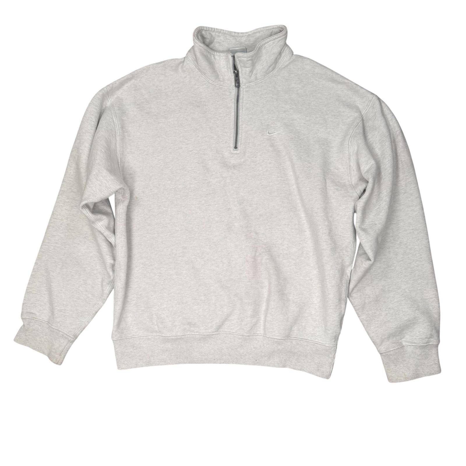 Nike Sweatshirt 1/4 Zip Pullover Long Sleeve Grey Heather Small