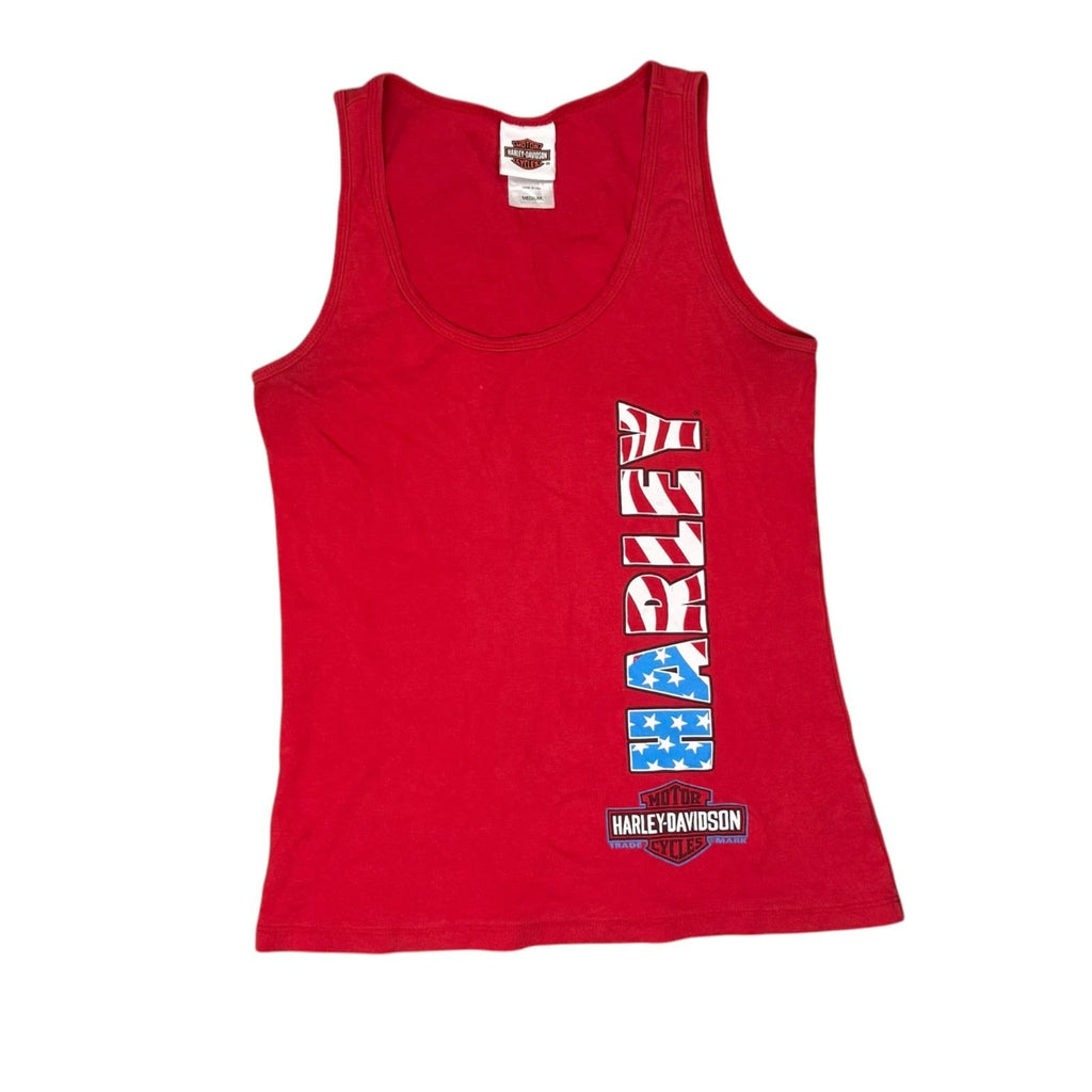 Harley-Davidson Vintage Y2K Tank Top Biker Graphic Medium