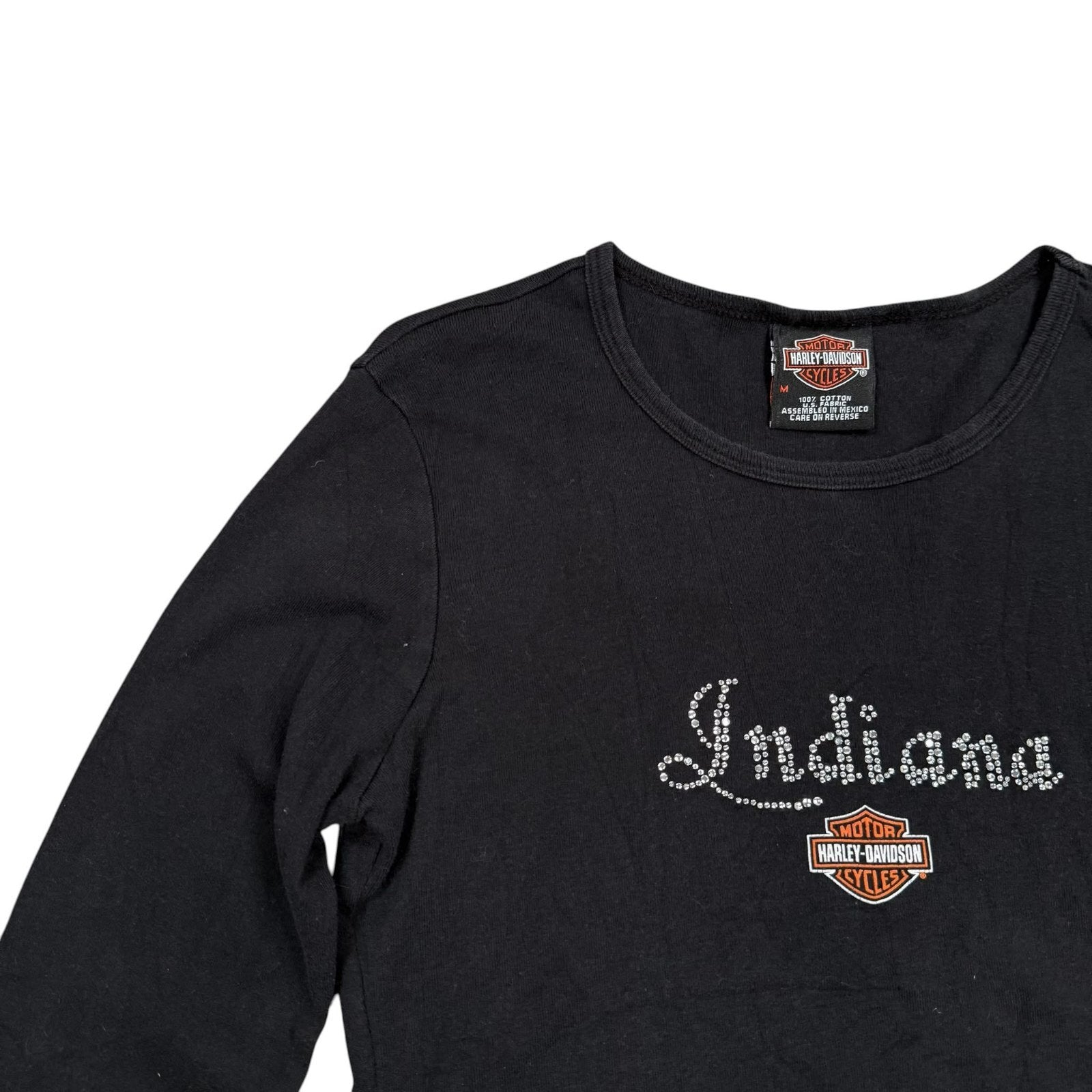Harley Davidson Kokomo T-Shirt Long Sleeve Indiana Black Medium