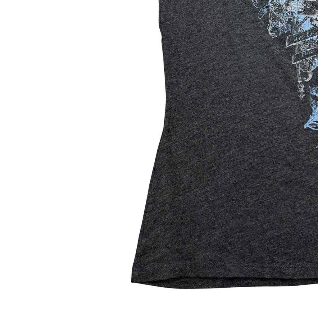 Harley-Davidson Y2K T-Shirt Short Sleeve Graphic Charcoal Grey Medium