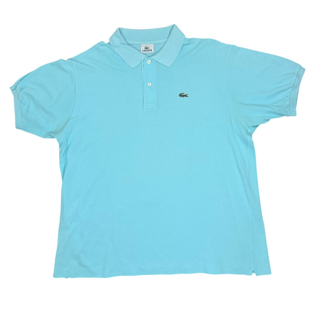 Lacoste Polo Shirt Short Sleeve Light Blue Cotton Size XL