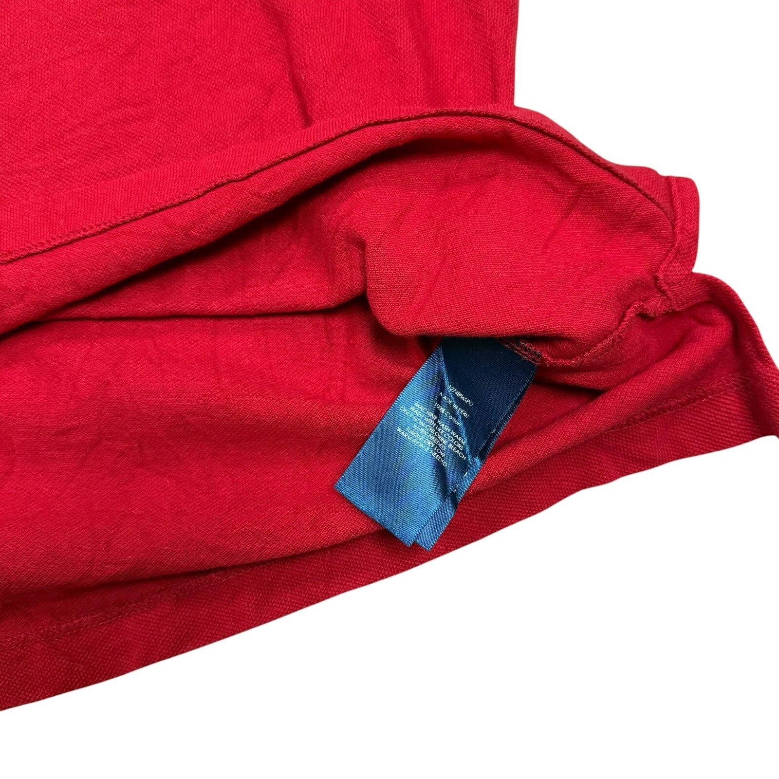 Ralph Lauren Y2K Polo Shirt Short Sleeve Red Cotton XL