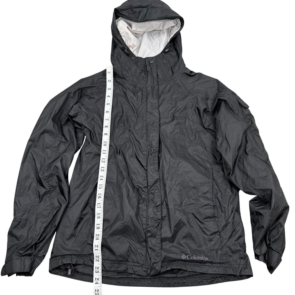 Columbia Omni-Tech Y2K Waterproof Hooded Rain Jacket Black Small