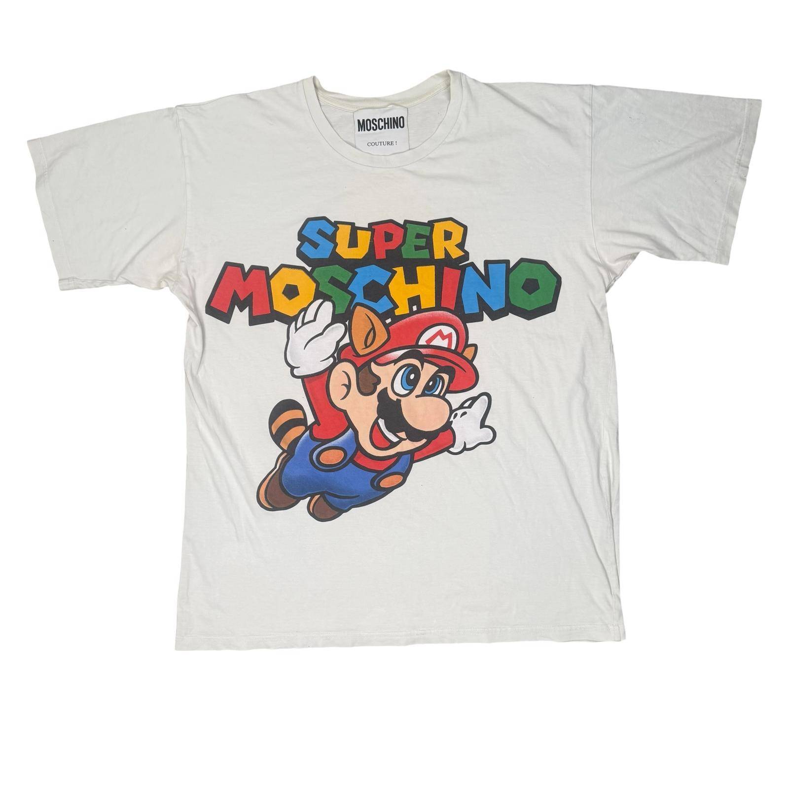 Moschino Couture Milano Super Moschino T-Shirt Graphic White Large