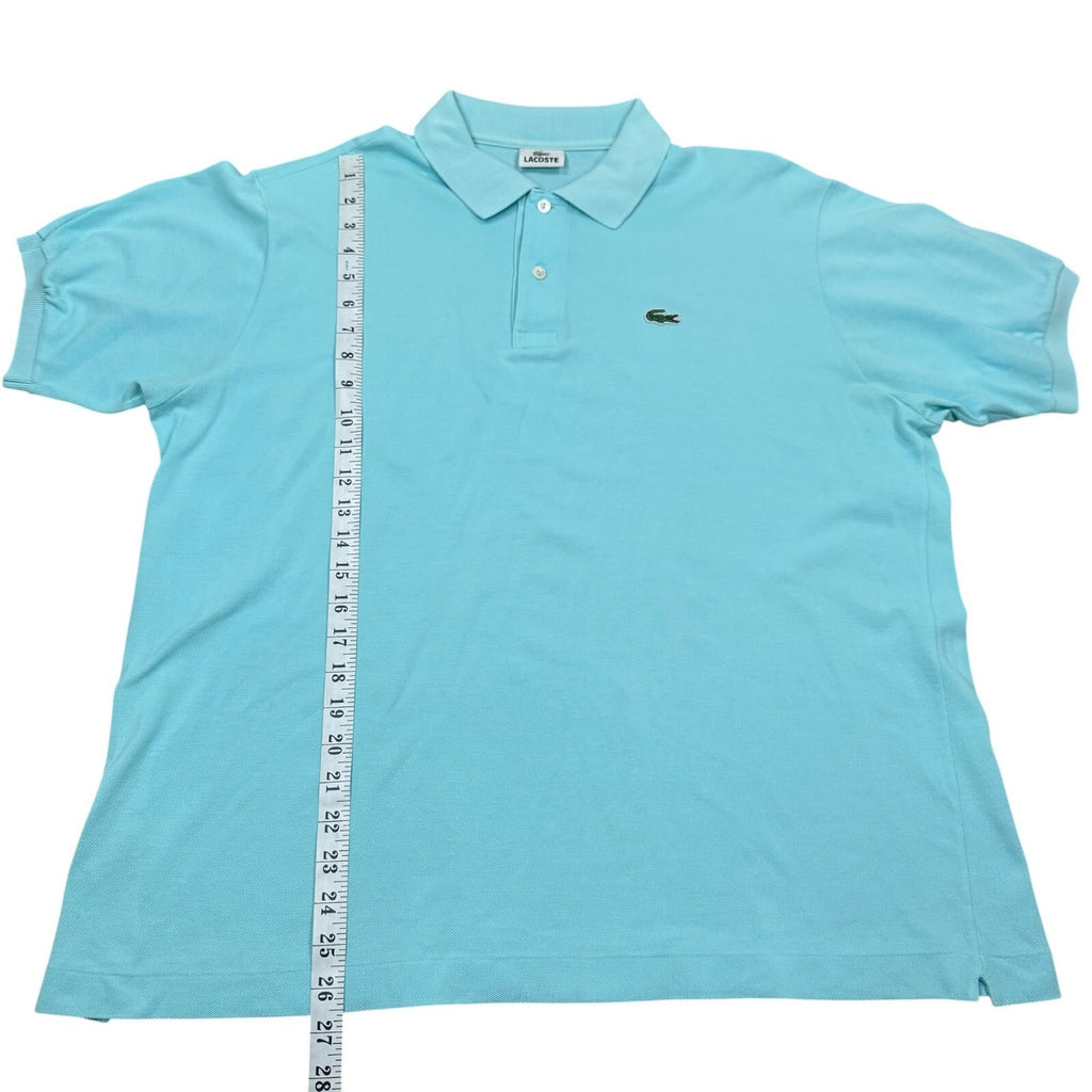 Lacoste Polo Shirt Short Sleeve Light Blue Cotton Size XL