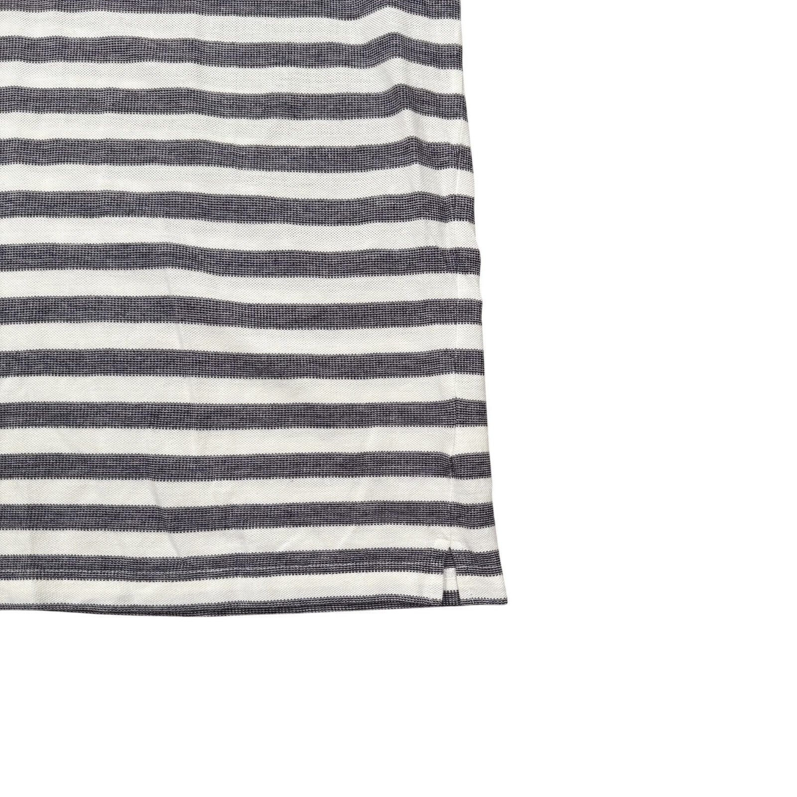 BOSS Sport Hugo Boss Vintage Polo Shirt Striped Cotton White and Grey XL