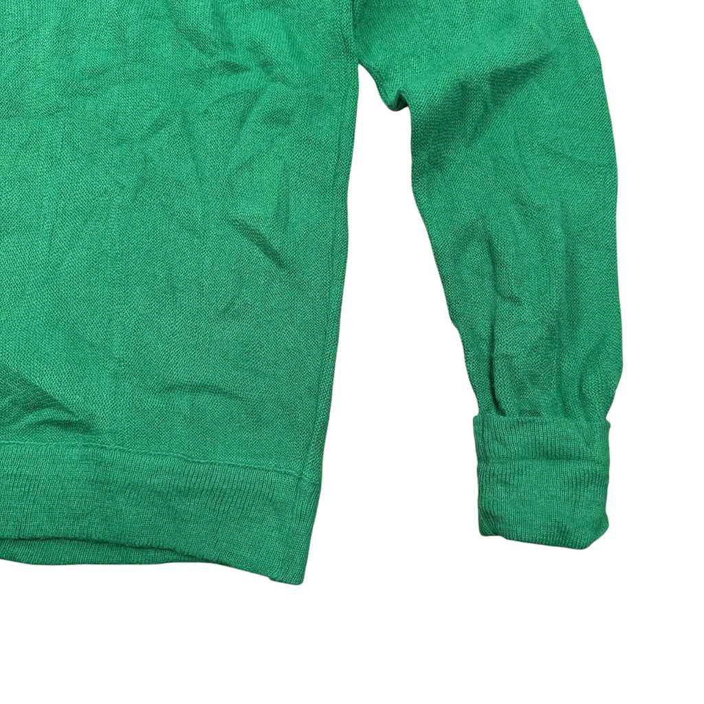 Lacoste Izod Vintage V-Neck Knit Jumper Cardigan Green Medium