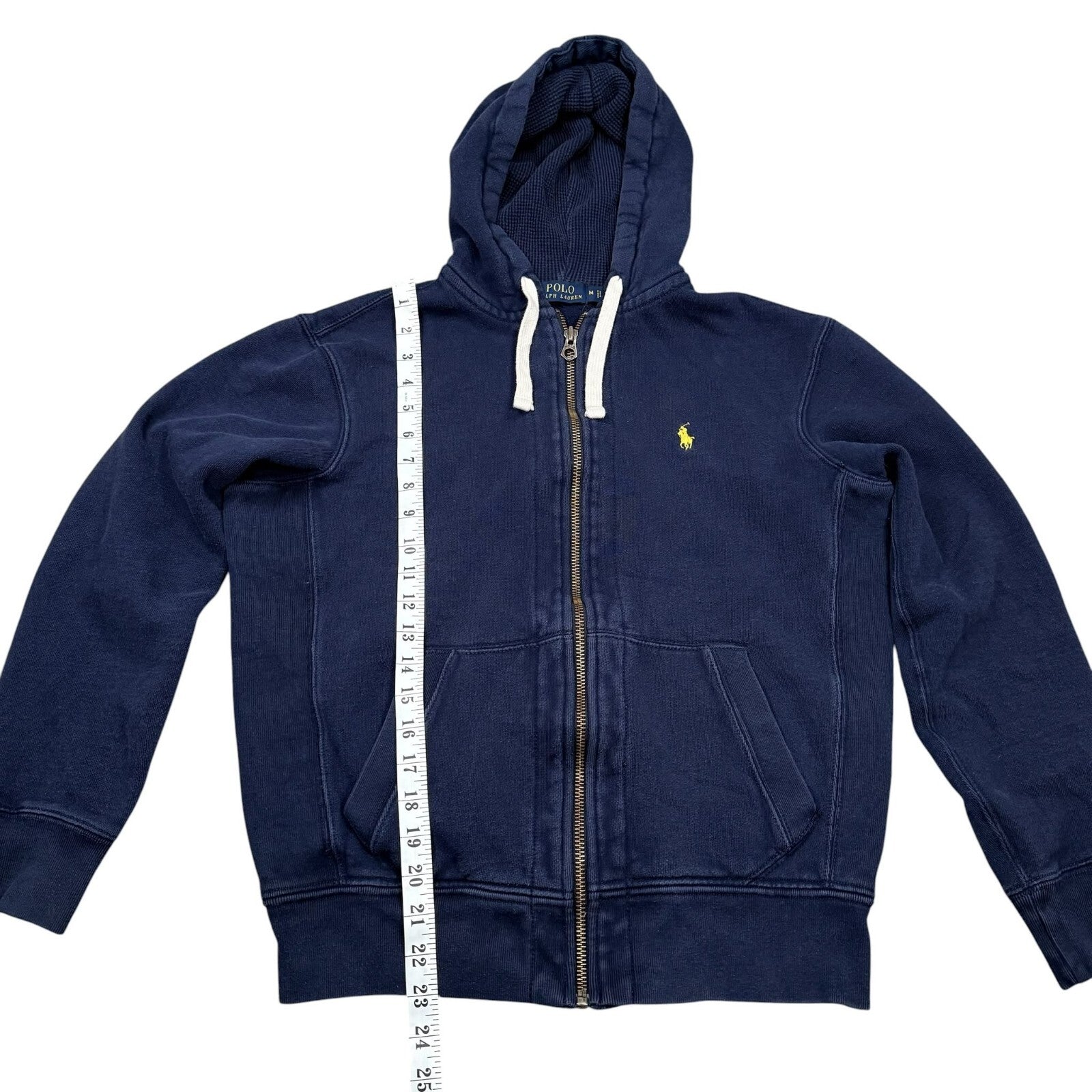 Polo Ralph Lauren Hoodie Full Zip Up Navy Blue Medium