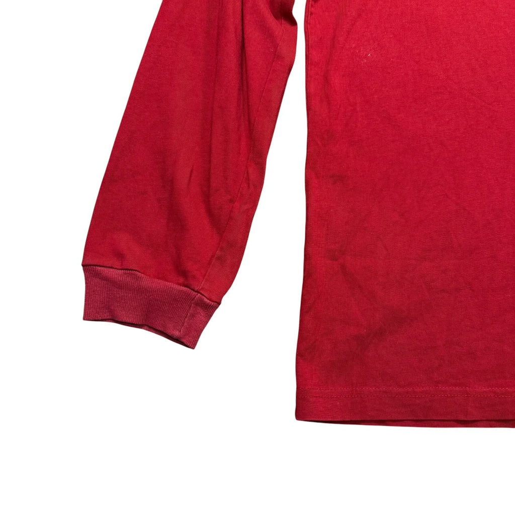 Champion Y2K T-Shirt Long Sleeve Red Cotton Casual XL