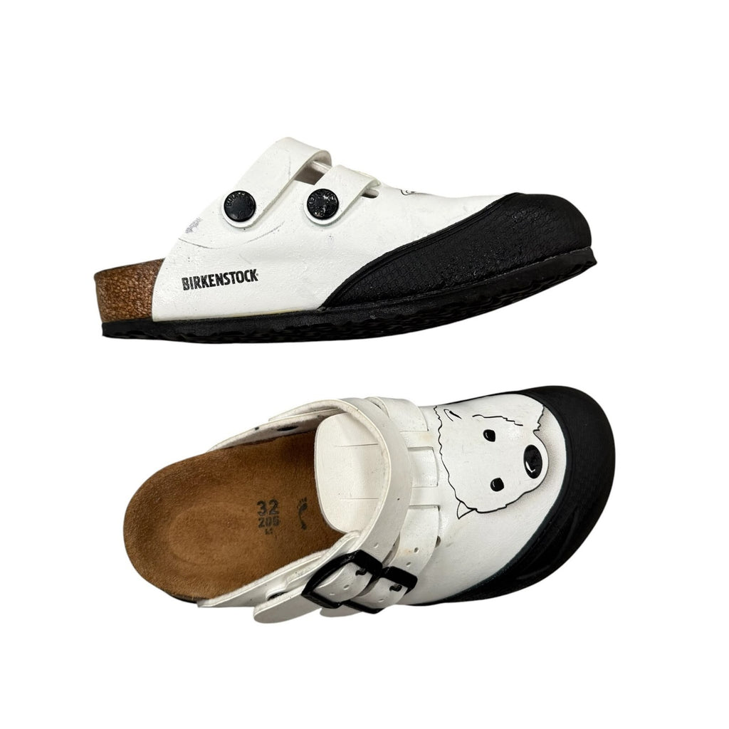 Birkenstock Kids Clogs Polar Bear Print Birko-Flor White and Black UK 13 EU 32