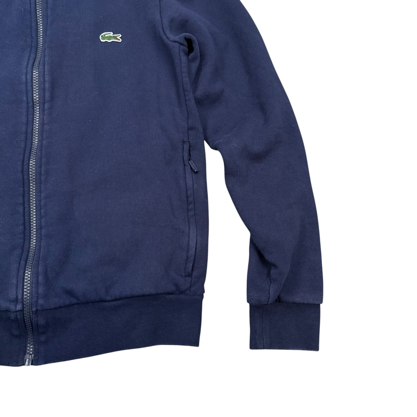 Lacoste Jumper Cardigan Zip Up Regular Fit Navy Blue XS