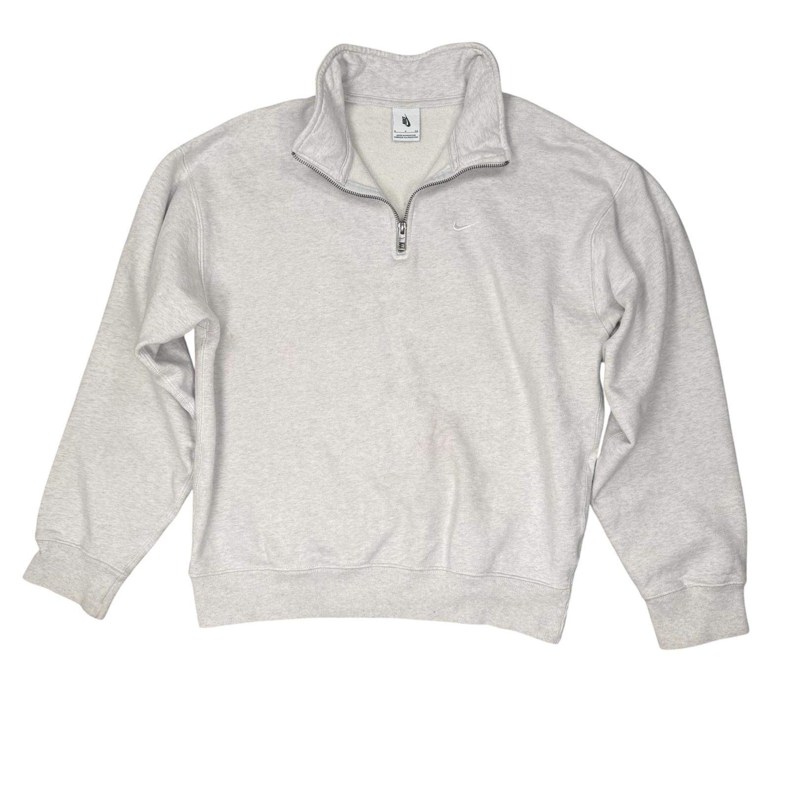 Nike Sweatshirt 1/4 Zip Pullover Long Sleeve Grey Heather Small