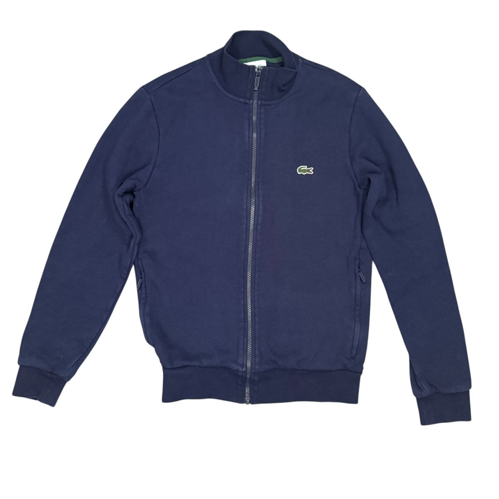 Lacoste Jumper Cardigan Zip Up Regular Fit Navy Blue XS