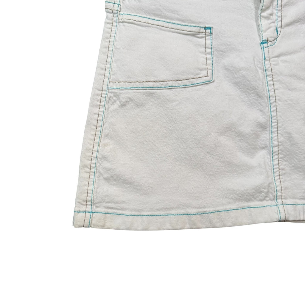 Tally Weijl Vintage Y2K Denim Mini Skirt White Small