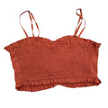 Urban Outfitters Crop Top Orange Womens Small Shirred Bandeau Rust Summer Cami
