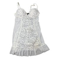 Cinema Etoile Chemise Babydoll Slip White Lace Vintage Womens Small