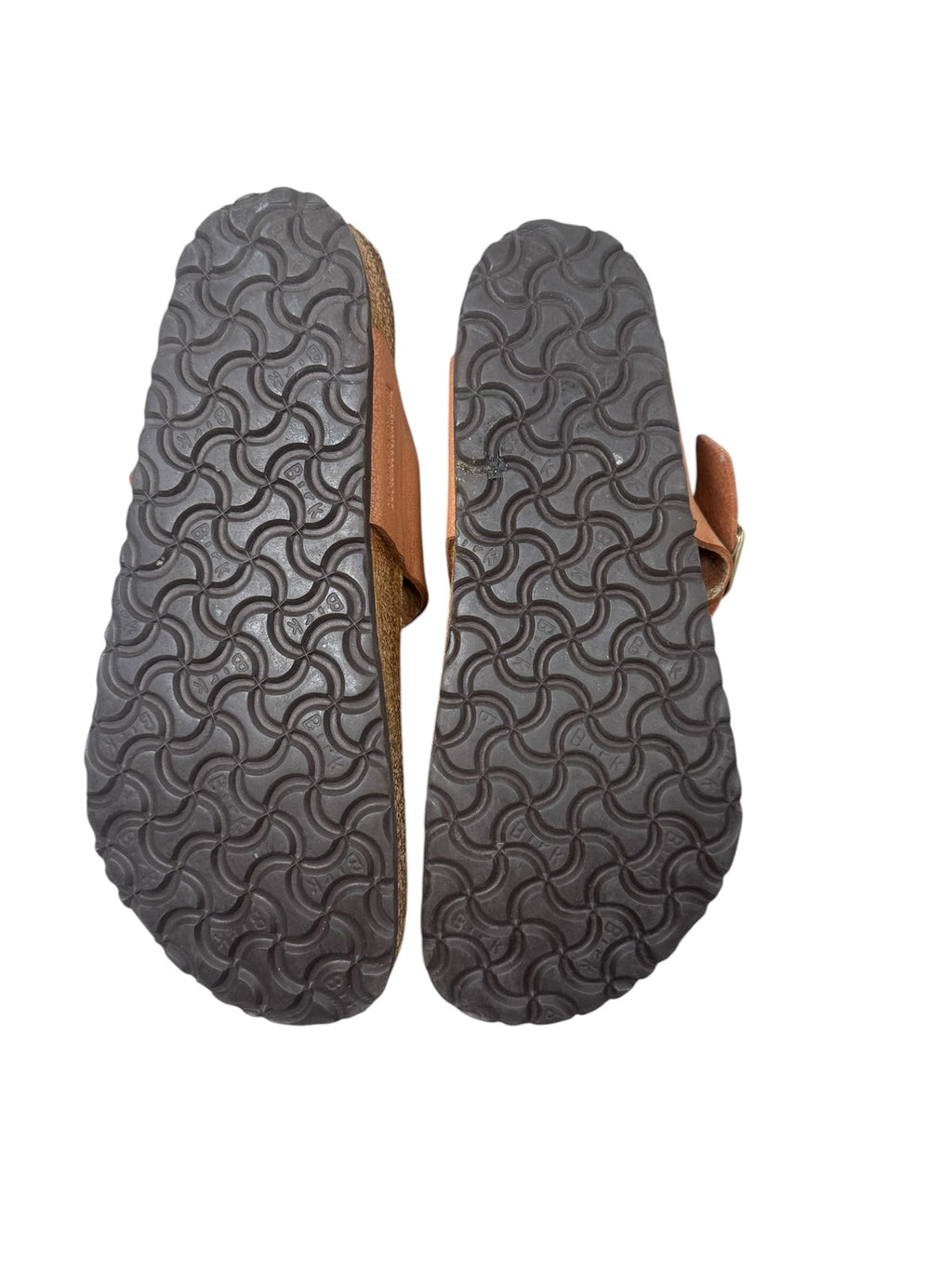 Birkenstock Gizeh Sandals Thong Tan Leather Regular Womens UK 7