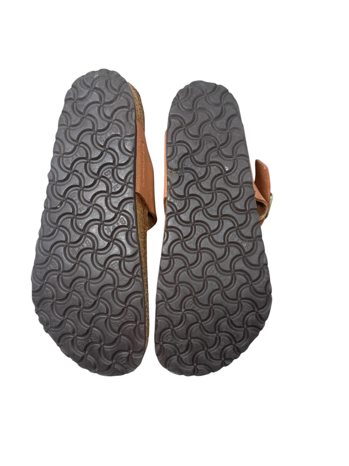 Birkenstock Gizeh Sandals Thong Tan Leather Regular Womens UK 7