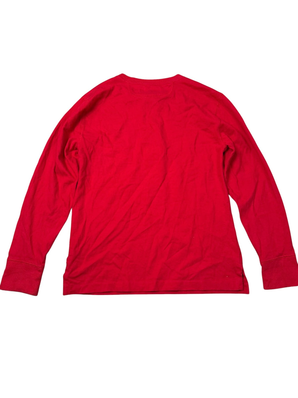 Ralph Lauren Long Sleeve Henley Top Red Womens Small UK 8