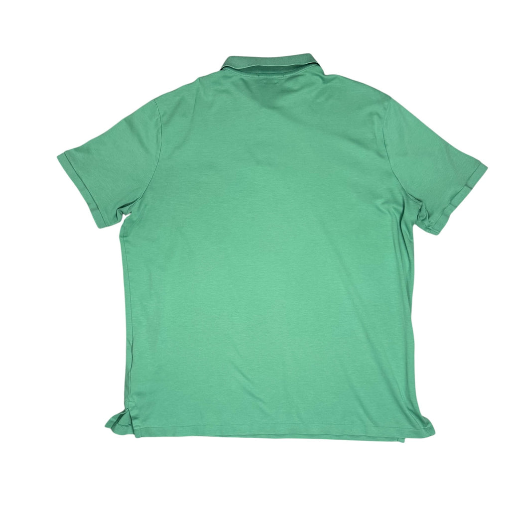 Ralph Lauren Polo Shirt Green Yellow Pony Vintage Mens Large