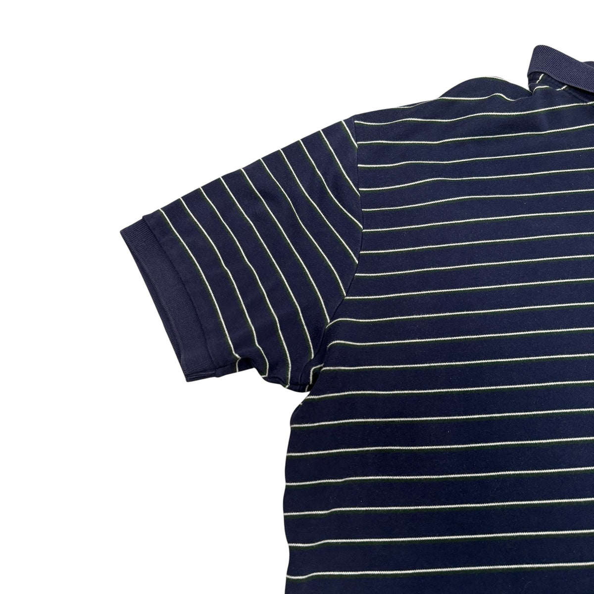 Ralph Lauren Polo Shirt Striped Navy White Short Sleeve Vintage Mens XXL