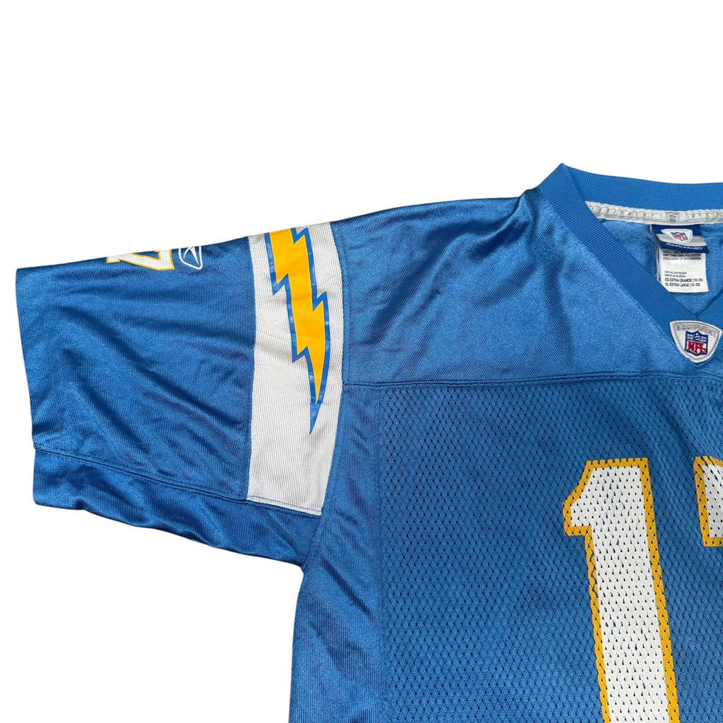 Reebok NFL Jersey Philip Rivers 17 Chargers Blue Vintage Womens XL