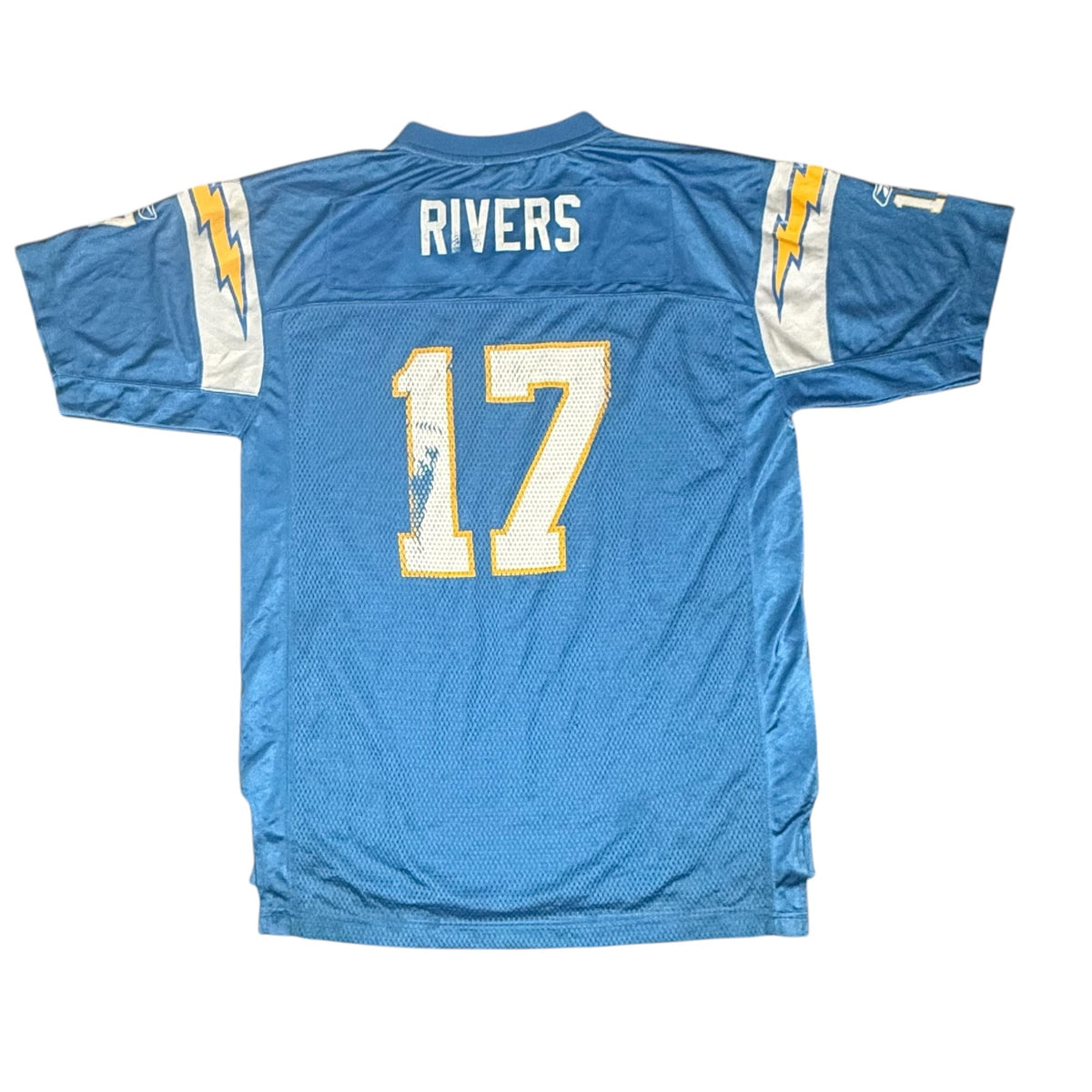 Reebok NFL Jersey Philip Rivers 17 Chargers Blue Vintage Womens XL