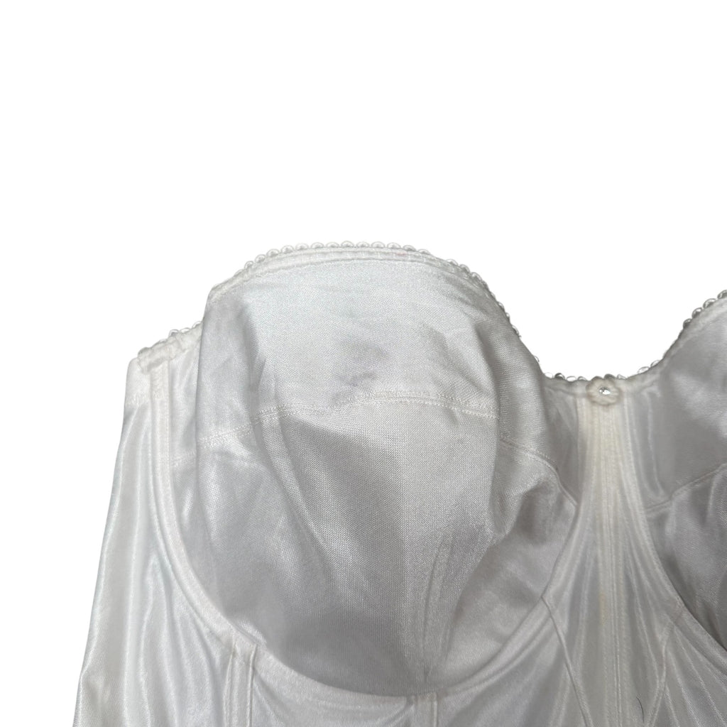 Dominique Longline Bustier Bra Bridal White Strapless Womens 44DD