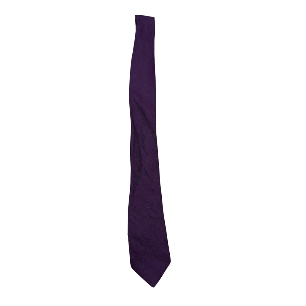 Calvin Klein Tie Purple Mens Silk Vintage Plain Solid Necktie Formal Wedding