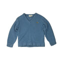 Lacoste Ch Vintage 90s V-Neck Jumper Sweater Wool Blue Small