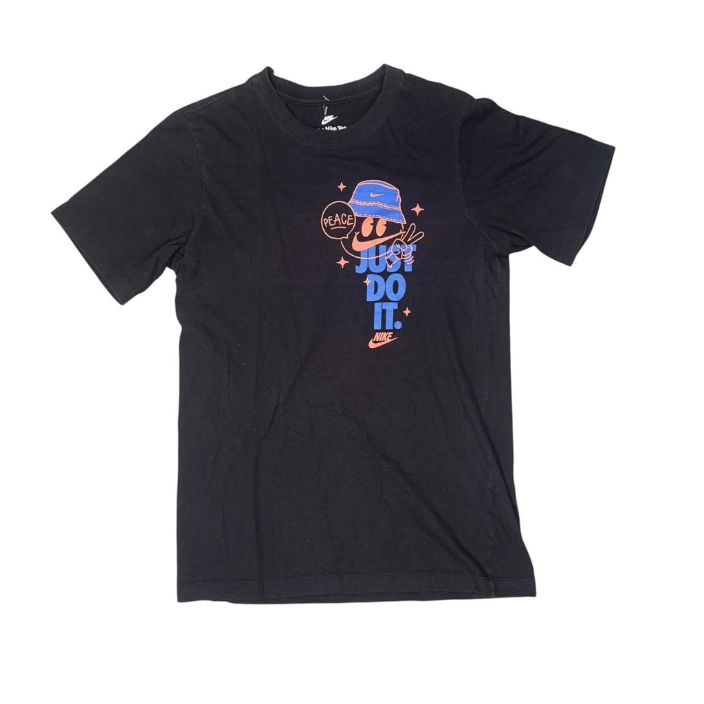 Nike Just Do It T-Shirts Graphic Peace Bucket Hat Black Tee Small